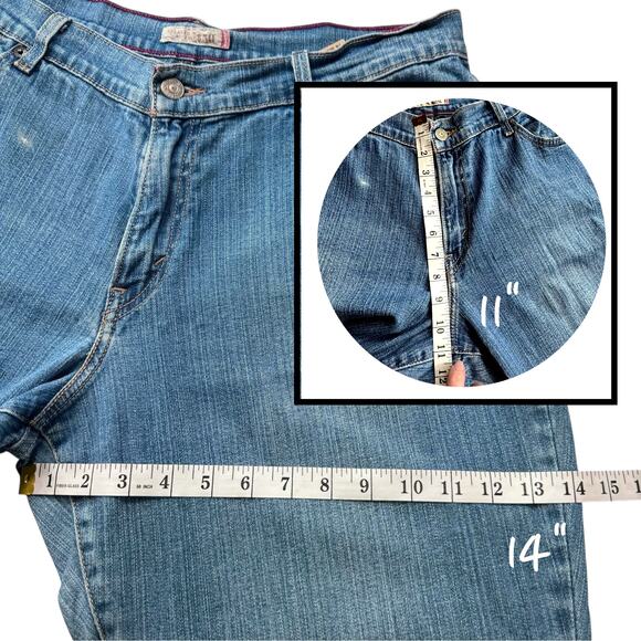 VTG Y2K Levis 550 Jeans Relaxed Ankle Boot High Waist Women 14 M (34X28) Stretch - Picture 10 of 16